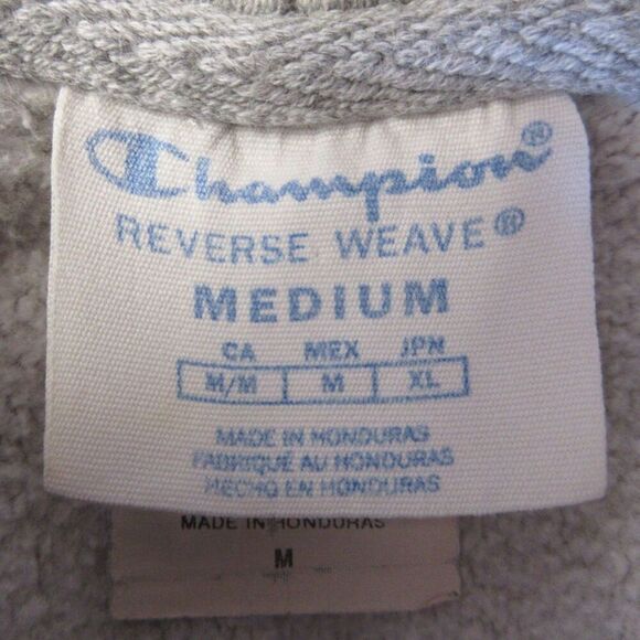CHAMPION Reverse Weave VINTAGE Hoodie Sz Medium Gray C Logo 1990s Sweatshirt Y2K - Picture 6 of 14
